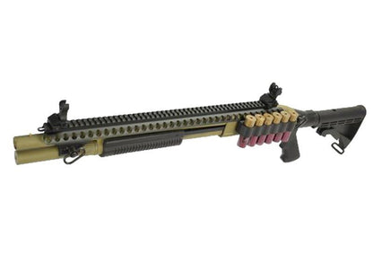Golden Eagle M870 AR Tactical Tri-Shot Gas Pump Action Shotgun (Medium - Tan - M8874)