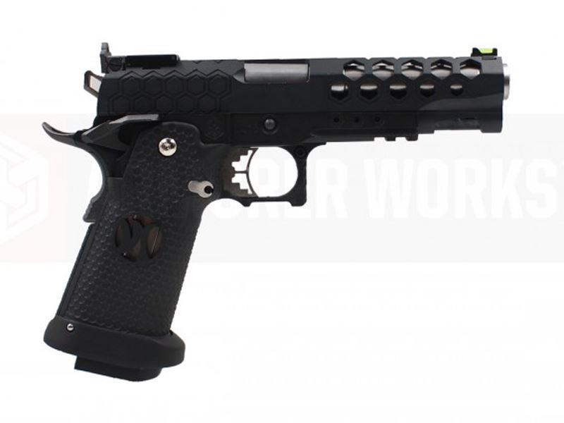 Armorer Works Custom Hex Cut GBBP (Black Slide - Black Frame - AW-HX2502)