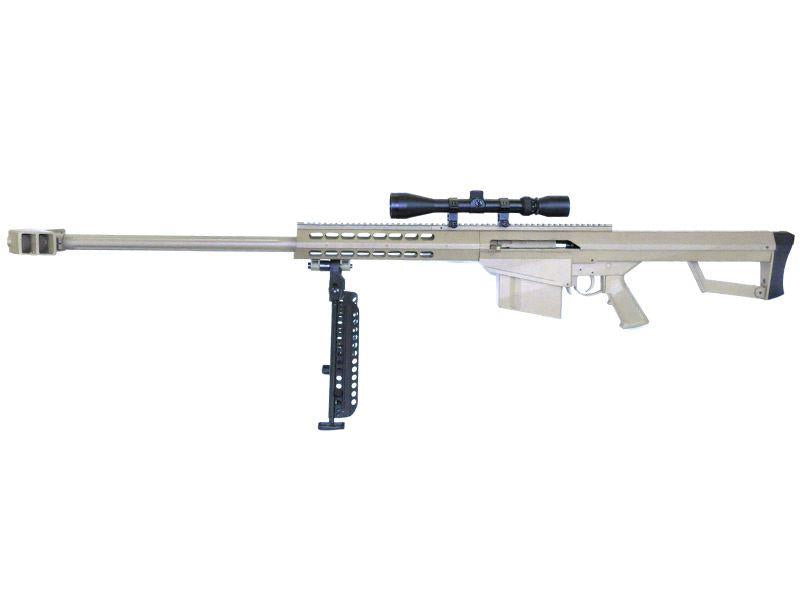 Galaxy - M82A1 Bolt Action Sniper Rifle with Scope and Bipod (Tan - G31CD)