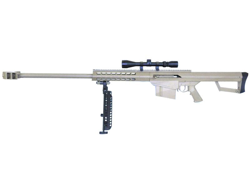 Galaxy - M82A1 Bolt Action Sniper Rifle with Scope and Bipod (Tan - G31CD)
