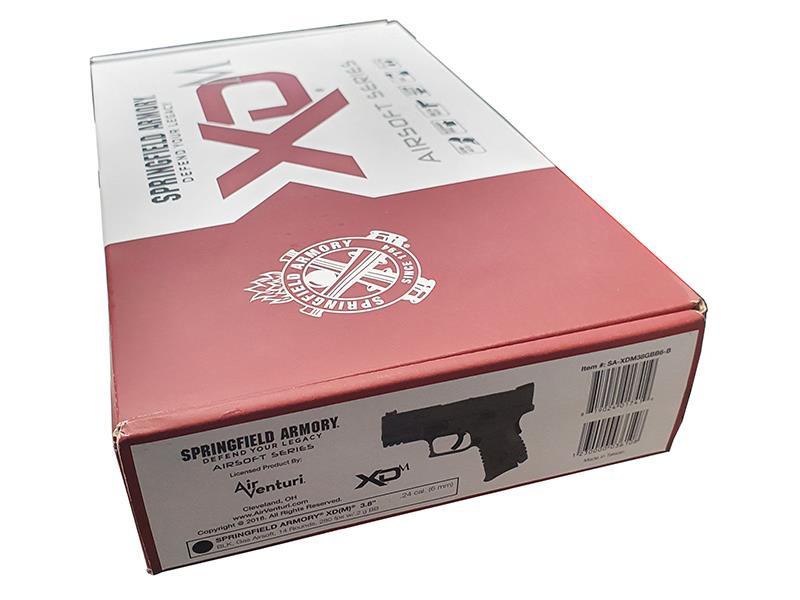 Springfield Armory XDM 3.8 Compact Gas Blowback Pistol (by WE - Black - SA-XDM38GBB6-B)