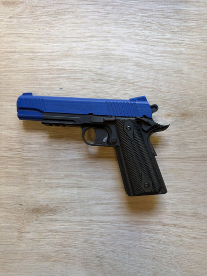 [Boneyard] Colt 1911 (Rail) Co2 Pistol (Black - Fixed Slide - Cybergun - 180314) (Blue) - Unknown Fault or Ex. Display