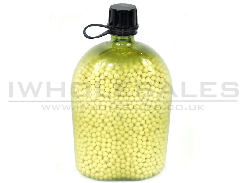 Big Foot Diamond Precision 0.23G White BB Pellets (5000 Rounds - Water/BB Canteen Bottle - Tan/Yellow)