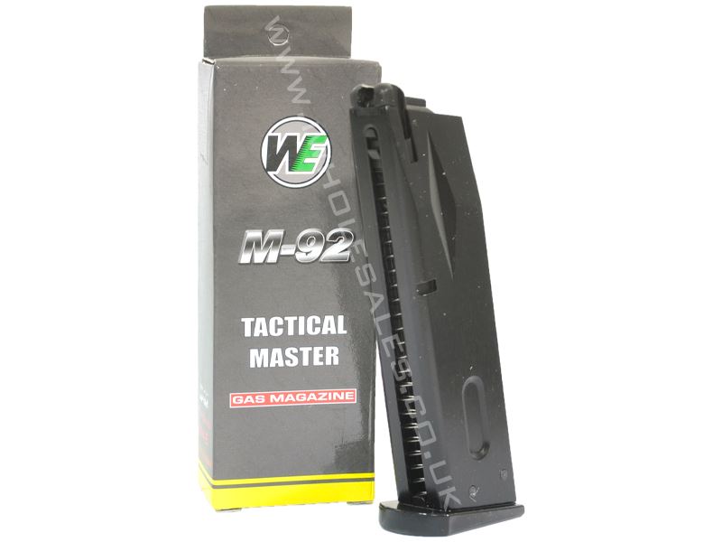 WE M9/M92F 25rds Gas Magazines-BK (MAG-WE-72003)