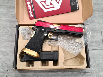 Armorer Works Custom Hi-Capa (Split Slide - Red - Gold Barrel)