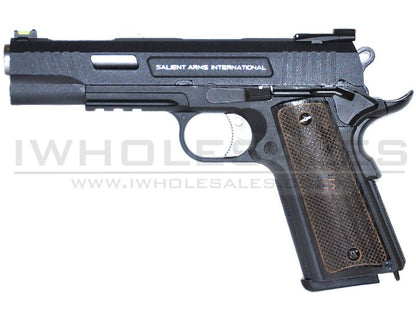 [Discontinued] Salient Arms Custom 1911 (Silver Barrel - Real Wood Grips) (Black)