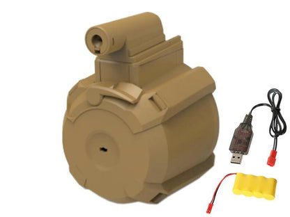 Battleaxe M870 Shotgun to M4 Drum Magazine for M870 Shotguns (Tan - Includes Battery and Charger)