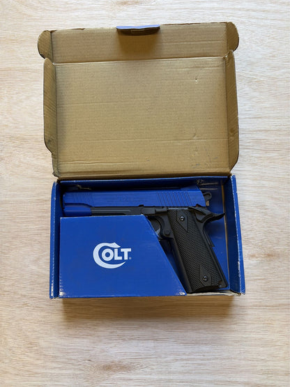 [Boneyard] Colt 1911 (Rail) Co2 Pistol (Black - Fixed Slide - Cybergun - 180314) (Blue) - Unknown Fault or Ex. Display