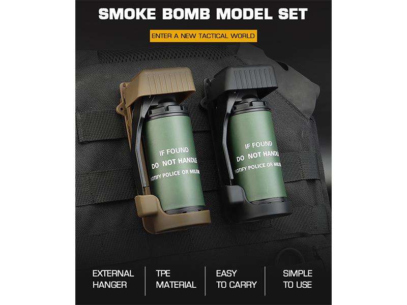 Big Foot Dummy Smoke Grenade and Holster Set (Black/Green)