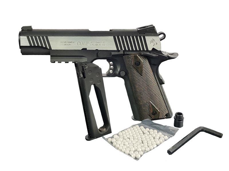 Colt 1911 (Rail) Co2 Pistol Dual Tone (Black - Cybergun - 180525)