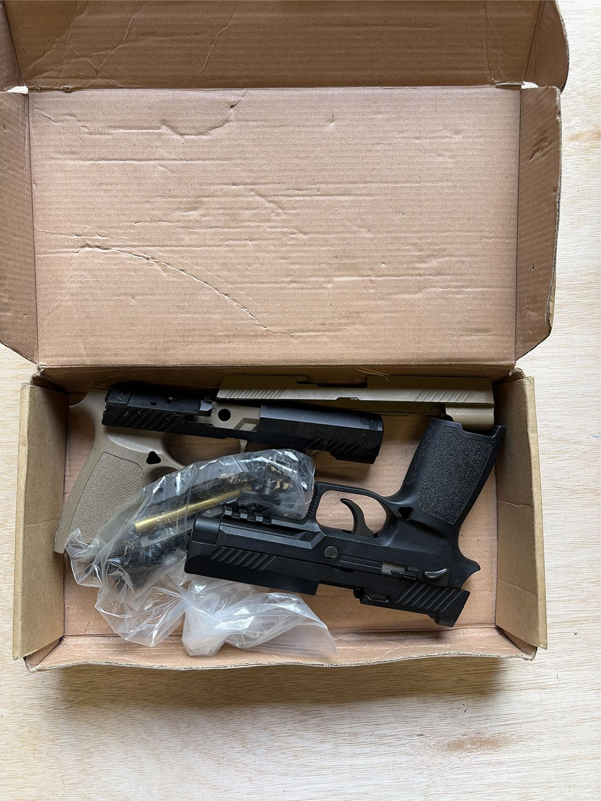 [Boneyard] AEG F17 Gas Blowback Pistol (Tan) - In pieces - possibly missing pieces