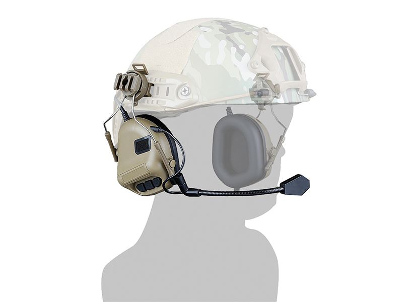 Big Foot Fifth Generation Sound Pickup and Noise Reduction Headset Simulator (Helmet Wearing - Tan)