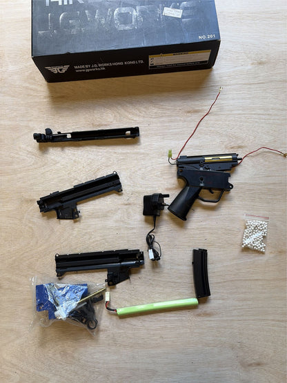 [Boneyard] JG SWAT 5K-A1 AEG (201T) - Two-tone blue - snapped gearbox shell - mag window broken