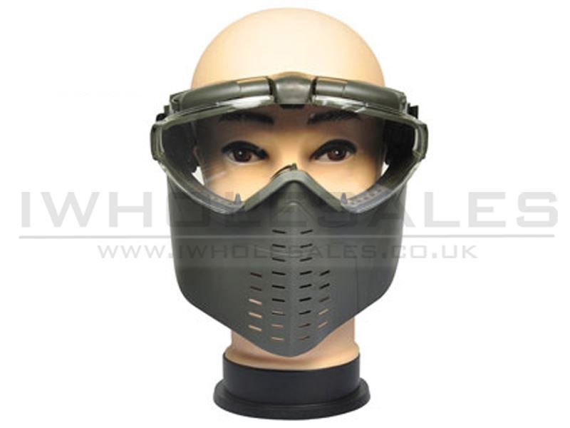 Battleaxe Full Face Goggle with Fan (B28 - OD)