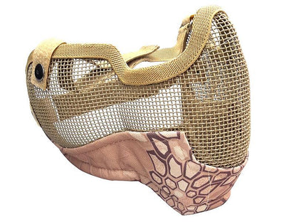 ACM V2 Strike Steel Full Face Mask (Covers up to the Ear - Tan/Camo)