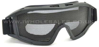 Big Mesh Goggles with Cotton Strap (Black)