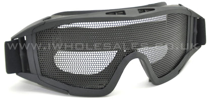 Big Mesh Goggles with Cotton Strap (Black)