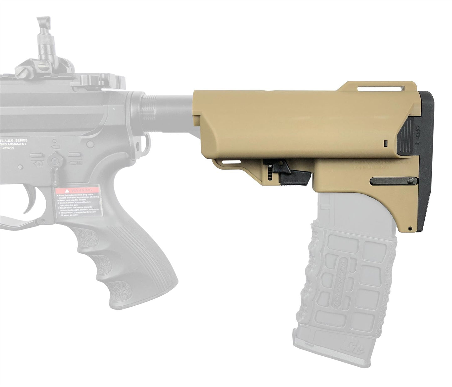 Slong Retractable Magazine Butt Stock (Tan)