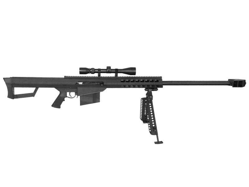 Galaxy - M82A1 Bolt Action Sniper Rifle with Scope and Bipod (Black - G31C)