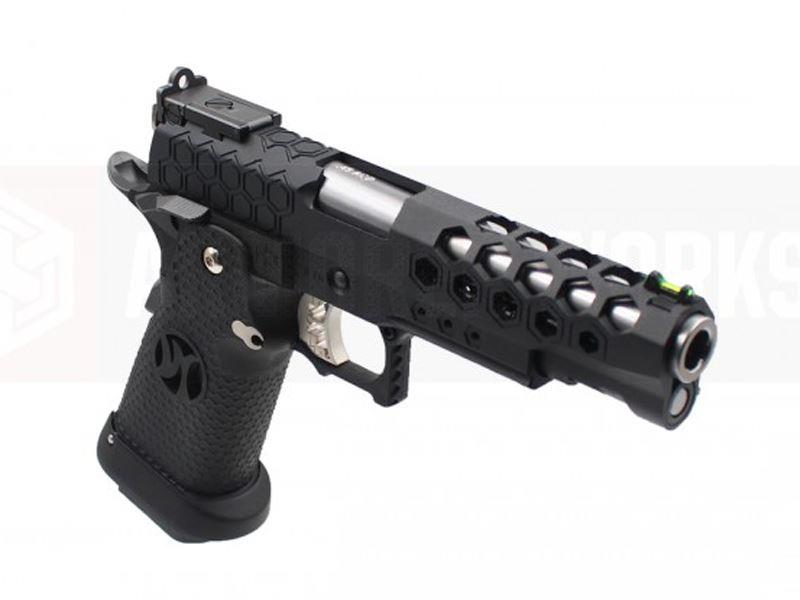 Armorer Works Custom Hex Cut GBBP (Black Slide - Black Frame - AW-HX2502)