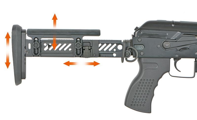 Cyma Platinum AKS74U Tactical AEG Rifle with Eshooter ETU GEN-2 (Black - CM113A)