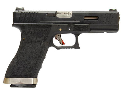 WE 17 Series Force Series Custom GBBP (Black) (Black Slide - Silver Barrel)