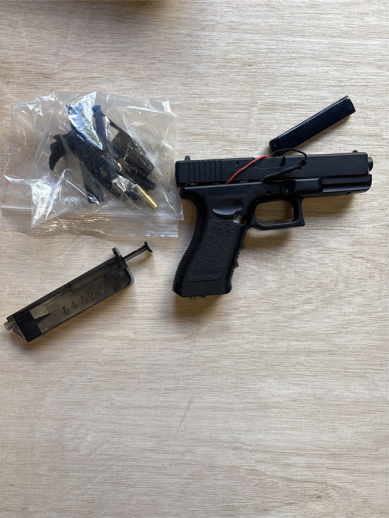 [Boneyard] Cyma CM030S 18 Series AEP - Disassembled in bag - trigger removed - hard-wired battery - missing parts