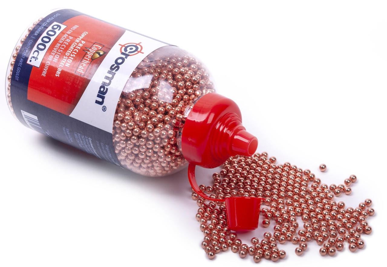 Crosman 4.5mm .177 Copper Steel BBs 1500 Round Bottle