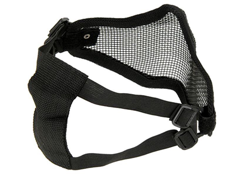 ACM V1 Strike Steel Half Face Mask (Two Belt Version - Black)