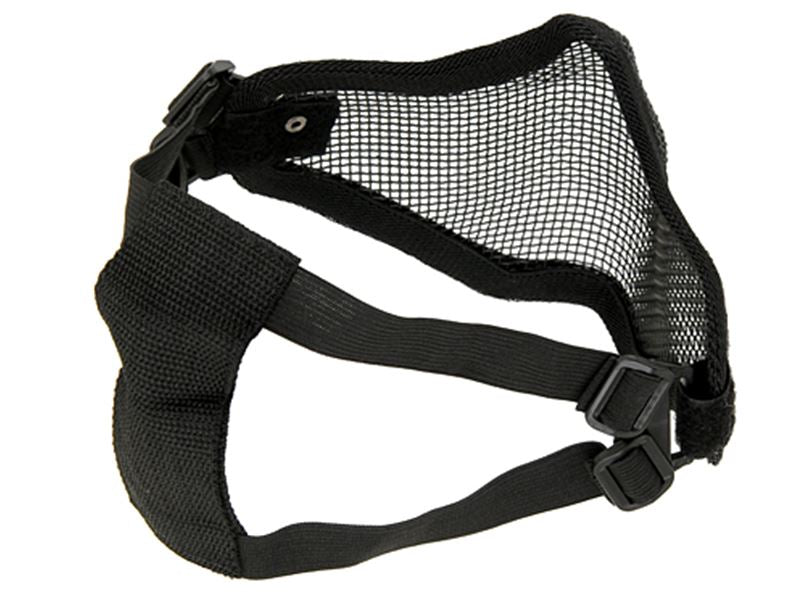 ACM V1 Strike Steel Half Face Mask (Two Belt Version - Black)