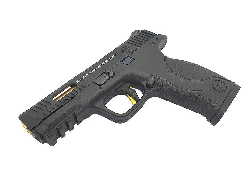 EMG Smith & Wesson M&P9 Gas Blowback Pistol (Licensed - SAI - Black with Competition Gold Trigger)