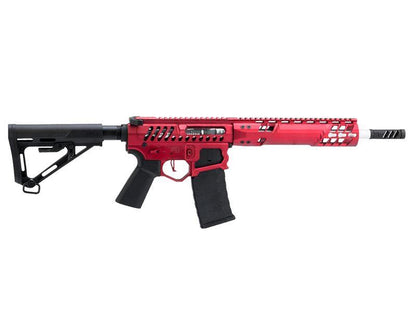 EMG F1 Firearms SBR AEG Rifle with RS-3 Stock (Silver Edge Gearbox/eSE Electronic Trigger - Red - eSBR-RR-3)