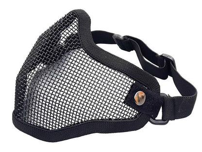 ACM V1 Strike Steel Half Face Mask (One Belt Version - Black)
