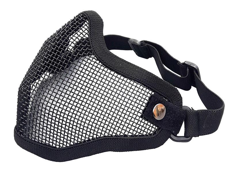 ACM V1 Strike Steel Half Face Mask (One Belt Version - Black)