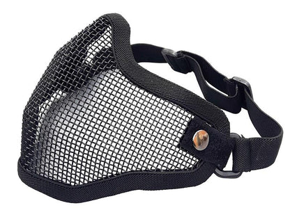ACM V1 Strike Steel Half Face Mask (One Belt Version - Black)
