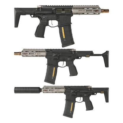 [Pre-Order] Salvo Precision 7.0 Honey Badger SBR w/ PDW Stock - Gas Blowback Rifle (MWS System / Steel Bolt - S004A-02 BK)