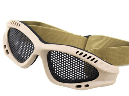 Big Foot Zero Steel Mesh Goggles (Small) (Round Orifice) (Tan)