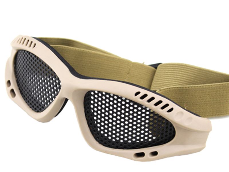 Big Foot Zero Steel Mesh Goggles (Small) (Round Orifice) (Tan)