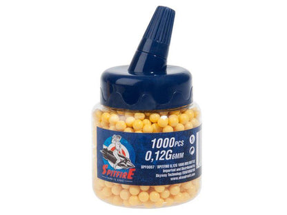 Spitfire 0.12g BB Pellets (Bottle - 1000 Rounds - Yellow)