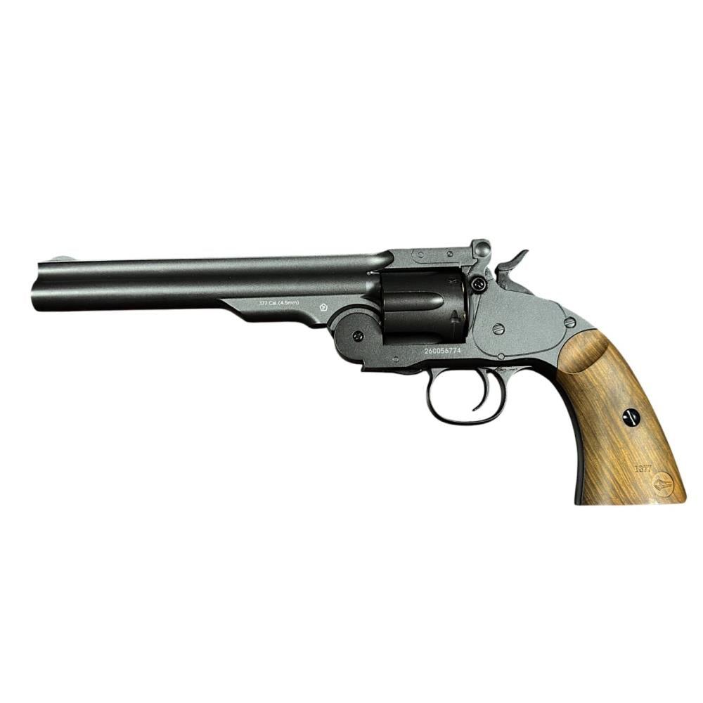 Borner Schofield Co2 Revolver (4.5mm/.177 - BB and Pellet - Black)