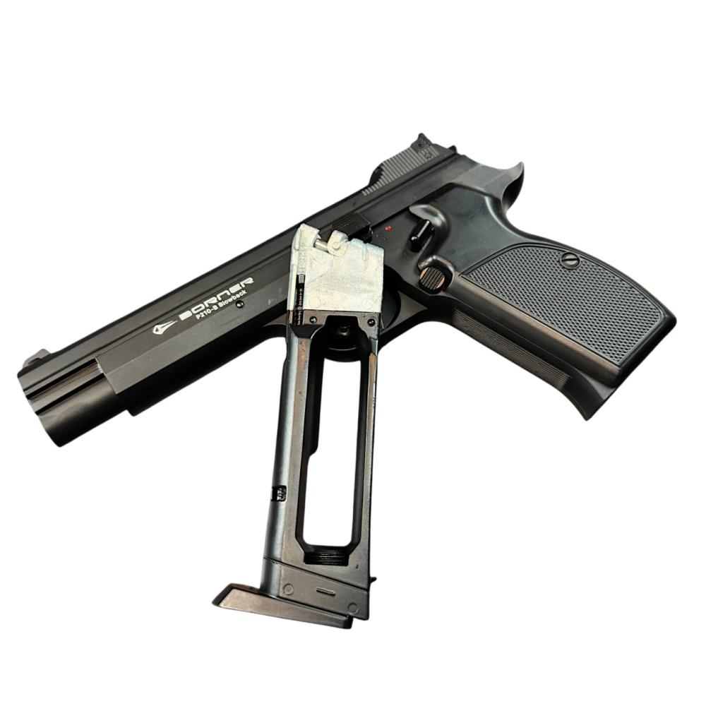 Borner P210-B Co2 Blowback Pistol (4.5mm/.177 - BB - Black)
