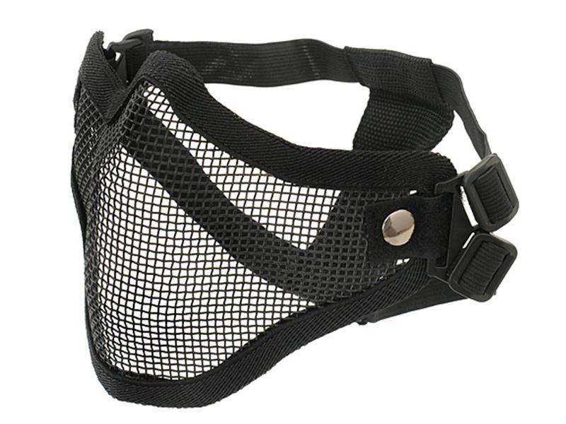 ACM V1 Strike Steel Half Face Mask (Two Belt Version - Black)