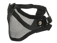 ACM V1 Strike Steel Half Face Mask (Two Belt Version - Black)