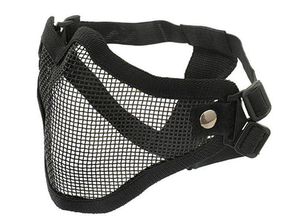 ACM V1 Strike Steel Half Face Mask (Two Belt Version - Black)