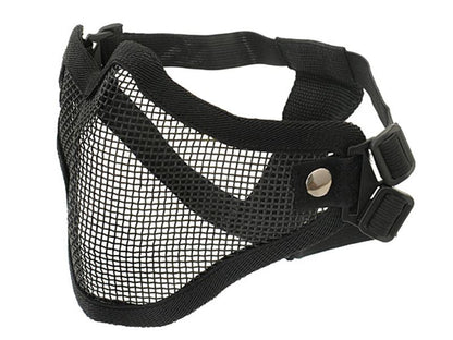 ACM V1 Strike Steel Half Face Mask (Two Belt Version - Black)