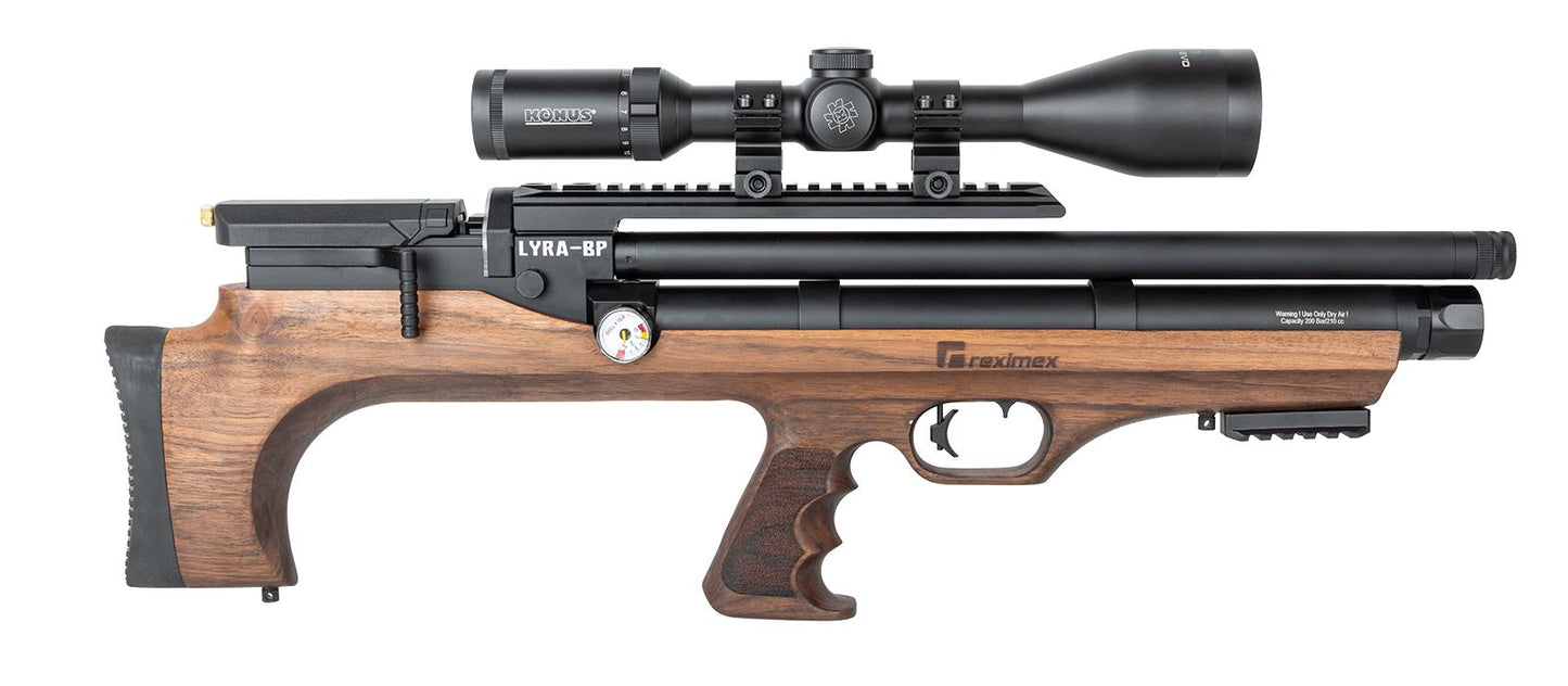 Reximex Lyra Bullpup .177/4.5mm Calibre PCP Air Rifle - Walnut Stock