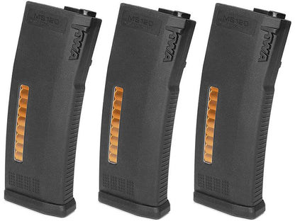 KWA MS120 Mid-Cap Magazine (120 Rounds - M4/M16 - Black - 197-04300) BLACK