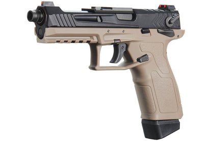 Lancer Tactical LTX Competition Select-Fire GBB Airsoft Pistol - Dark Knight FDE / Black