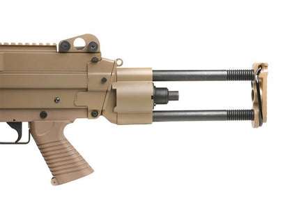 A&K M249 Para with Sound Control Drum Magazine (Tan - AK-M249-PARA-P)
