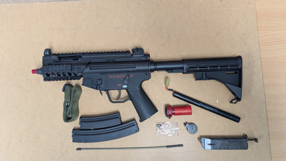 Galaxy AEG Submachine Gun with Stock (Metal Gearbox - Black - G5M)